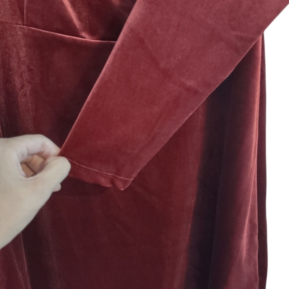 Old Navy Fit and Flare Velvet Mini Dress NWT Scarlet 2X - Picture 8 of 15
